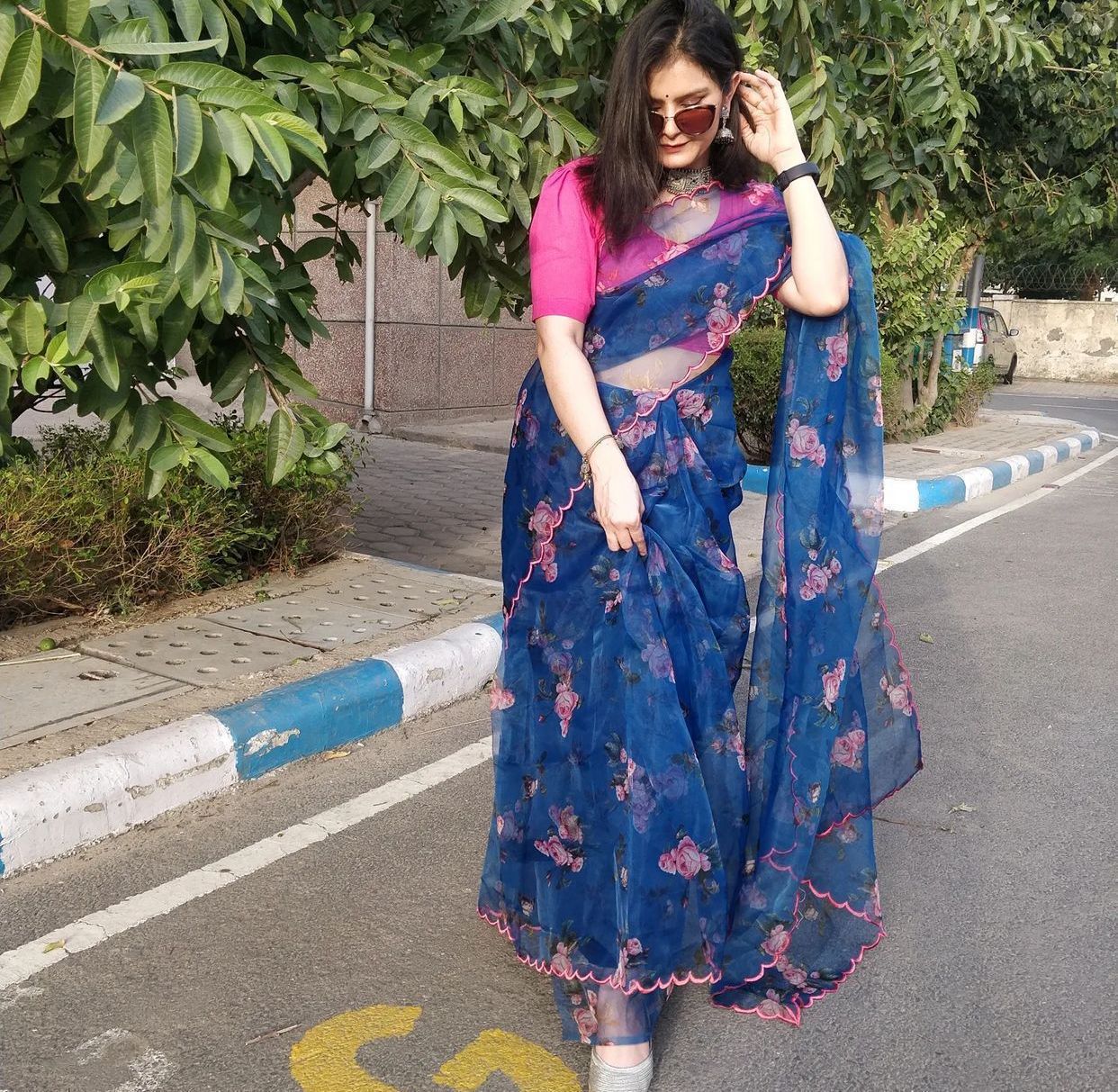VK 4104 Organza Printed Sarees Wholesale Market In Surat With Price